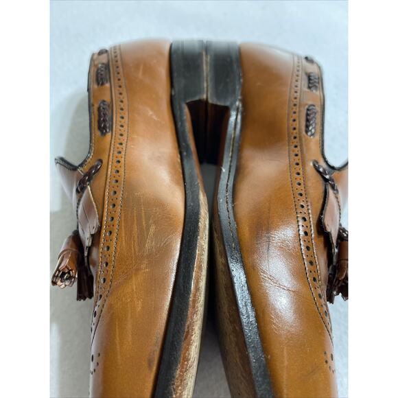 Foot-joy Classics Brown Dress Loafers Tassel Moccasin Made‎ In USA Men’s 10E - Picture 3 of 12